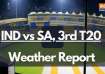 IND vs SA, 3rd T20I: Weather Report