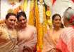 Rani Mukerji and Jaya Bachchan posed with Kajol at Durga Puja 