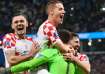 Croatia players celebrate victory