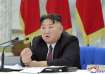 North Korean leader Kim Jong Un during a meeting in
