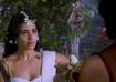 A still of Samantha Ruth Prabhu from the trailer of Dev Mohan starrer Shakuntalam
