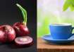 How does onion tea help with high cholesterol?