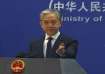 Chinese Foreign Ministry spokesperson Wang Wenbin gestures