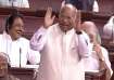 Congress President Mallikarjun Kharge in Rajya Sabha