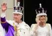 Britain's King Charles III and Queen Camilla wave 