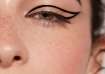 A graphic eyeliner look that looks absolutely stunning.