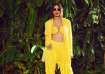 Hina Khan dresses in a yellow pantsuit and a bralette for her most recent photo shoot.