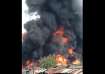 A massive fire erupted in a commercial building in Benin. 
