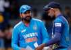 Dasun Shanaka and Rohit Sharma during Asia Cup match on Sep