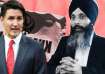 Canadian PM Justin Trudeau (L) and Khalistani terrorist Hardeep Singh Nijjar (R). 