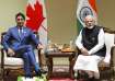 Canadian PM Justin Trudeau with his Indian counterpart