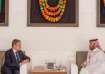 US Secretary of State Antony Blinekn and Saudi Crown Prince Mohammed bin Salman during a meeting.