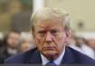 Former US President Donald Trump in New York court.
