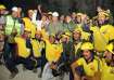 Pushkar Singh Dhami with rescued workers