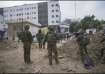 Israeli troops outside the Al-Shifa hospital in Gaza.