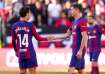 Barcelona forwards Joao Felix and Antoine Griezmann during