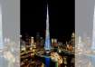 Burj Khalifa in Dubai lit up with the words 'Guest of Honor - Republic of India'