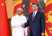 Chinese President Xi Jinping meets with Sri Lankan Prime Minister Dinesh Gunawardena, who is on an 
