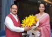 Actor and BJP candidate Kangana Ranaut met party president
