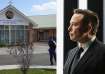 Elon Musk (R) and the Australian church whose priest was attacked by a teenager. 