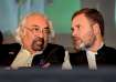 Congress leaders Rahul Gandhi and Sam Pitroda