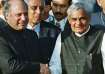 In this Feb. 20, 1999 file photo, Pakistani Prime Minister Nawaz Sharif, left, receives Indian Prime