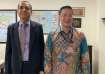 MEA Additional Secretary (South) Ravi Shankar (L) with Singapore High Commissioner Simon Wong (R)