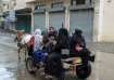 People flee the eastern parts of Rafah after the Israeli military began evacuating Palestinian civil
