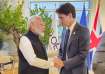 Prime Minister Narendra Modi and his Canadian counterpart Justin Trudeau at the G7 Summit in Italy.
