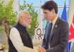 Prime Minister Narendra Modi and his Canadian counterpart Justin Trudeau  at the G7 Summit in Italy.
