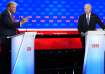 US President Joe Biden (R) and Republican candidate Donald Trump (L) during a Presidential debate. 