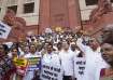 INDIA bloc MPs hold protest outside Parliament premises