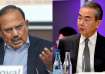 NSA Ajit Doval (L) and Chinese FM Wang Yi (R)