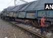 Goods train derails near Bhubaneswar railway station in Odisha.