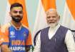 Indian cricket players with Narendra Modi