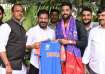 Mohammed Siraj presents India's T20 World Cup jersey to