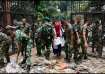 Bangladesh Army assessing the aftermath of violent protests.