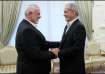Hamas chief Ismail Haniyeh (Left) with Iranian President