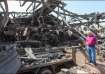 A view shows a damaged site in the aftermath of the Israeli