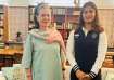 Star pistol shooter Manu Bhaker with Sonia Gandhi