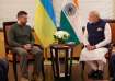 Ukrainian President Volodymyr Zelenskyy with PM Modi in New York