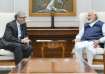 Microsoft co-founder Bill Gates with Prime Minister Narendra Modi in New Delhi.