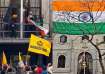 The tricolour at the Indian high commission in London was