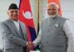 PM Modi meets Nepalese counterpart KP Sharma Oli for a