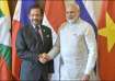 PM Modi with Brunei Sultan Hassanal Bolkiah during the