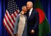 US President Joe Biden met Chief Adviser of Bangladesh government Muhammad Yunus (L)i