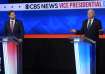 Tim Walz (R) and JD Vance (L) during US VP Debate