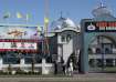 A sign outside the Guru Nanak Sikh Gurdwara temple is seen after the killing on its grounds in June 