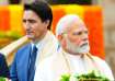 Canada's Prime Minister Justin Trudeau, left, and Prime Minister Narendra Modi