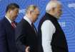 Chinese President Xi Jinping, Russian President Vladimir Putin and Indian Prime Minister Narendra Mo